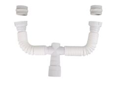 SIFÃO DUPLO BRANCO FLEX