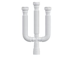 SIFÃO TRIPLO BRANCO FLEX