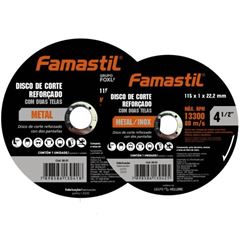 DISCO DE CORTE PARA INOX/FERRO 4.1/2' FAMASTIL