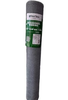 TELA HEXAGONAL VIVEIRO 1/2  FIO26 1,00MX50M TOTAL TELAS