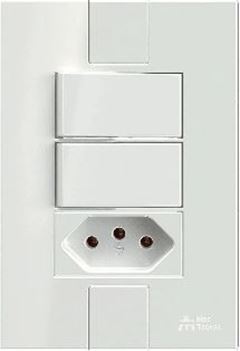 MEC-TRONIC CLICK 2 INTERRUPTOR SIMPLES + 1 TOMADA 10A BRANCO