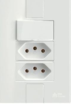 MEC-TRONIC CLICK 1 INTERRUPTOR SIMPLES + 2 TOMADA 10A BRANCO