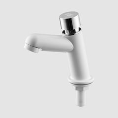 TORNEIRA ABS LAVATÓRIO MESA AUTOMÁTICA BRANCA/CROMADA HERC