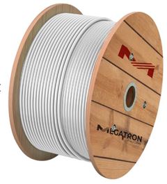 CABO COAXIAL RG59 95% C/300MT BRANCO MEGATRON